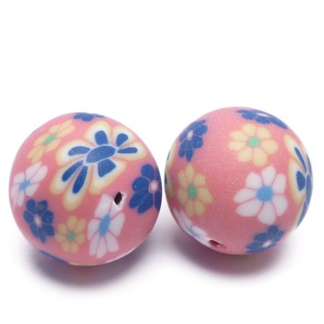 2ks Fimo korálky ručně dělané ~ 12mm č.34 2ks Fimo korálky ručně dělané ~ 12mm č.34