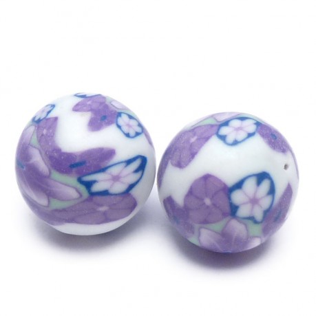 2ks Fimo korálky ručně dělané ~ 12mm č.32 2ks Fimo korálky ručně dělané ~ 12mm č.32