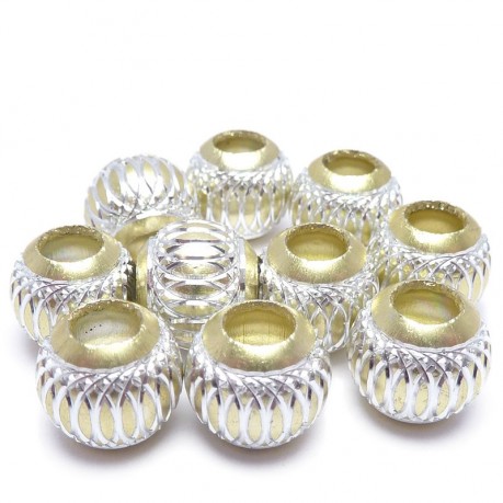 10ks Hliníkové korálky 10mm žluté 10ks Hliníkové korálky 10mm žluté