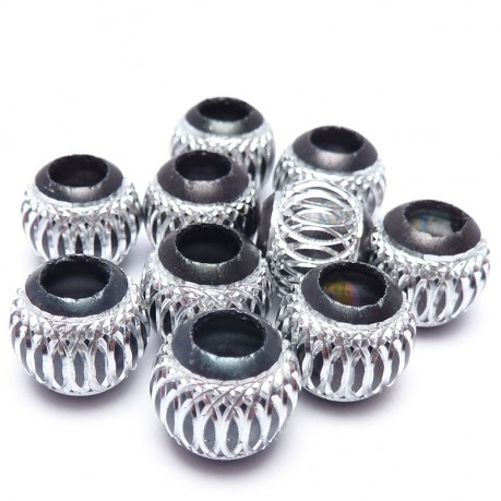 10ks Hliníkové korálky 10mm černé 10ks Hliníkové korálky 10mm černé