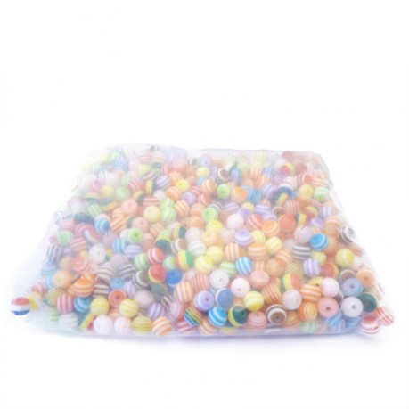 1000 ks / 290g Plastové kuličky 8mm MIX barev 1000 ks / 290g Plastové kuličky 8mm MIX barev