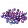 50ks Plastové perle 6mm mix fialové