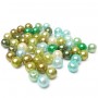 50ks Plastové perle 6mm mix zelené