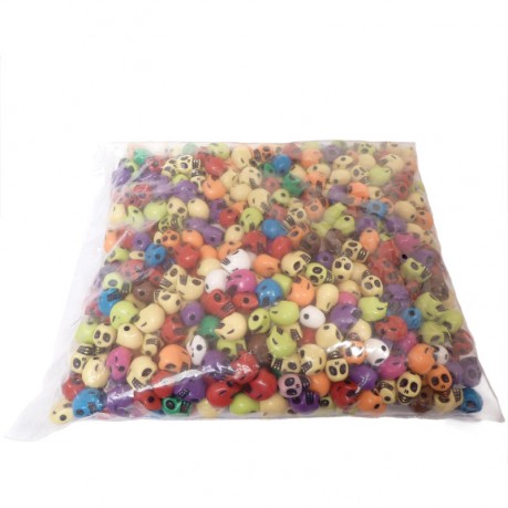 600ks / 500g Lebka plastové korálky mix 600ks / 500g Lebka plastové korálky mix