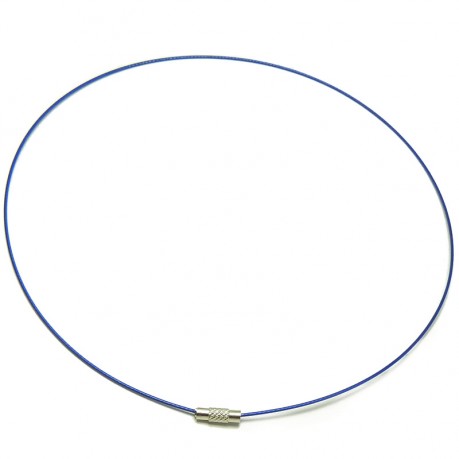 Šroubovací náhrdelník modrý 45cm