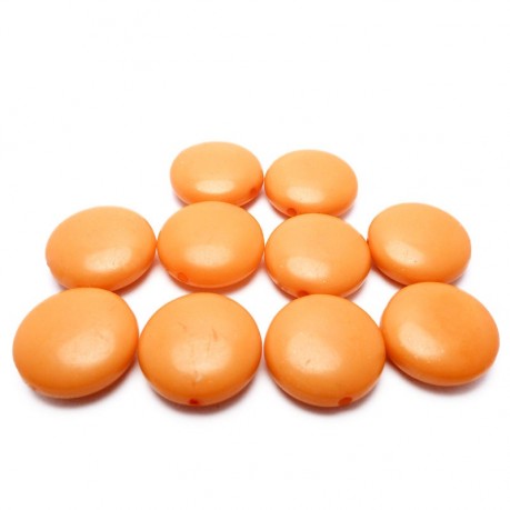 10ks Oranžové lentilky plastové