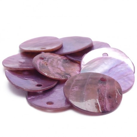 10ks Perleťové placky – penízky 15mm fialové 10ks Perleťové placky – penízky 15mm fialové
